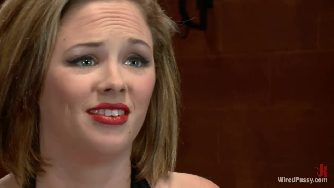 WIRED PUSSY - Katie Kox gets her BIG TITS Bound, Clamped, and Shocked